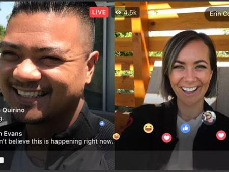 Facebook Việt Nam đã cho phép livestream hai người cùng lúc